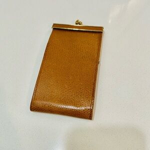 Princess Gardner Vintage Brown Leather Wallet with Kisslock Closure